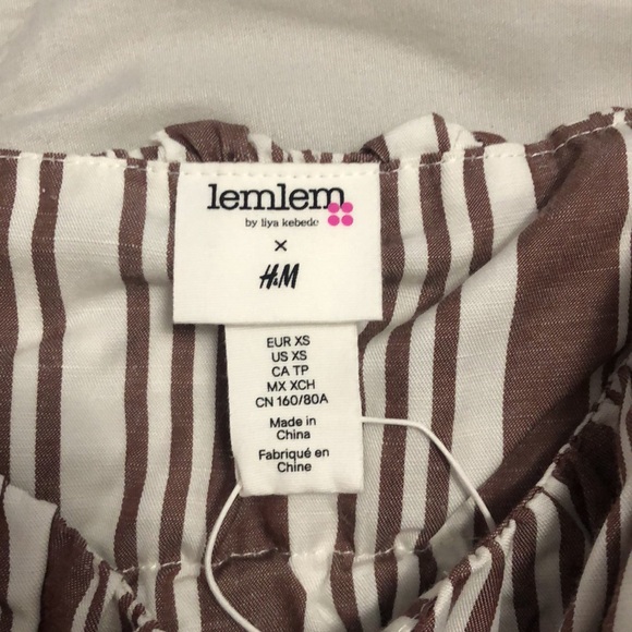 Cropped H&am Striped Bralette Top - Picture 2 of 2